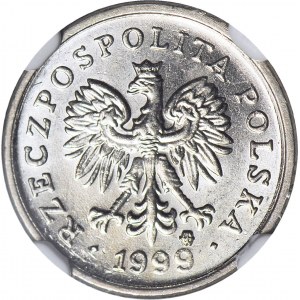 RRR-, 10 groszy 1999 MW, Warschau, MINT SIGN fast postfrisch Datum