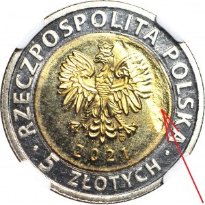 R-, 5 Gold 2021, Burg Książ, DESTRUKT, durchgestrichen
