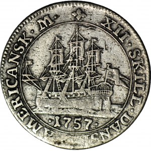 Duńskie Indie Zachodnie, Fryderyk V, 12 skillingów, 1757