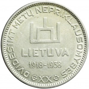 Lithuania, Republic, 10 Litas 1938, Smetona