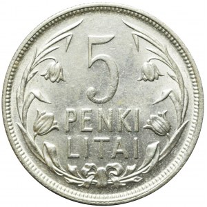 Litauen, 5 Litas 1925, schön