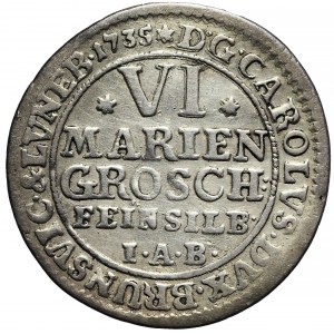 Germany, Brunswick-Wolfenbüttel, Karl I, VI mariengroschen 1735