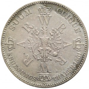 Deutschland, Preußen, Wilhelm und Augusta, Krönungstaler 1861, Berlin