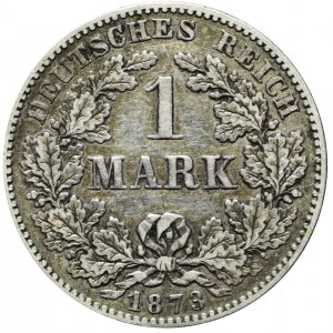 Německo, císařství, Vilém I., 1 marka 1873 F, vzácná