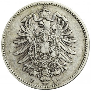 Německo, císařství, Vilém I., 1 marka 1873 F, vzácná