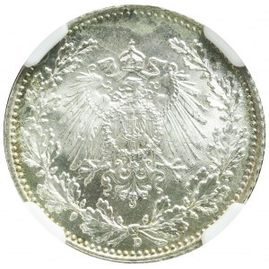Germany, 1/2 mark 1918 D, Munich, beautiful