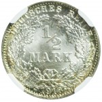 Germany, 1/2 mark 1918 D, Munich, beautiful
