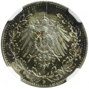 Germany, 1/2 mark 1918 D, Munich, very nice