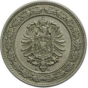 Germany, Empire, Wilhelm I, 20 pfennig 1887 G, Karlsruhe, rarer