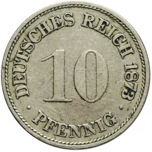 Germany, 10 pfennig 1873 B, rare vintage