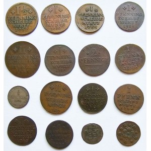 Germany, Brunswick, Brunswick-Wolfenbuttel, Set of 16 coins
