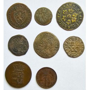 Germany, Julich-Berg, Nassau, Nuremberg, Oldenburg, Set of 9 coins