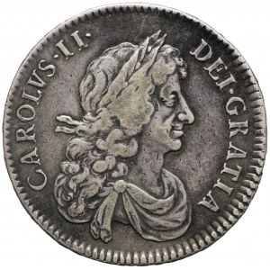 Veľká Británia, Karol II., 1/2 koruny 1670, vzácne