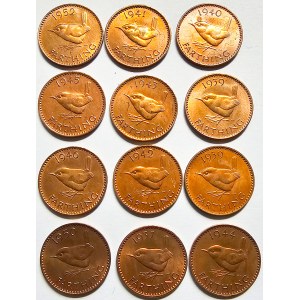 Veľká Británia, Juraj VI., sada 12 mincí, 1937-1952