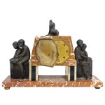Marmurowy garnitur kominkowy Art Déco, Francja