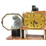 Marmurowy garnitur kominkowy Art Déco, Francja