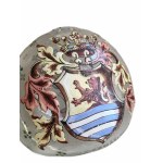 Ręcznie malowana karafka z herbem