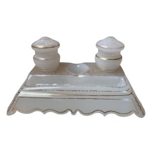 Vintage glass inkwell
