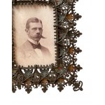 Decorative 19th century frame with original photo of Maria Kossak's brother (wife of Wojciech Kossak)