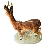 Porcelanowa figurka jeleń i sarna, Royal Dux, proj. Karl Wanke