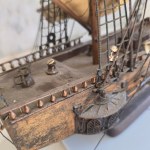 Wooden model of a three-masted ship
