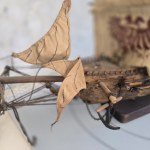 Wooden model of a three-masted ship