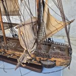 Wooden model of a three-masted ship