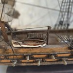 Wooden model of a three-masted ship
