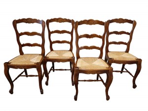 Sada čtyř židlí ve stylu Ludvíka XV/Regency, Francie
