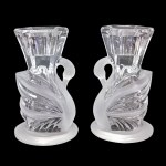 Crystal candlesticks for candles, USA