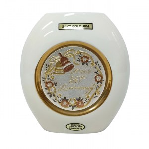 Pamiątkowy porcelanowy wazon zdobiony 24k złotem z kolekcji Chokin