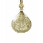 Silver decorative spoon Baptism of Nations, David Andersen, 19th - early 20th century, Norway