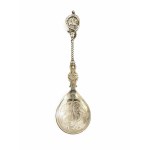Silver decorative spoon Baptism of Nations, David Andersen, 19th - early 20th century, Norway