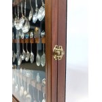 Set of 36 collectible spoons in a glass case (USA/France)