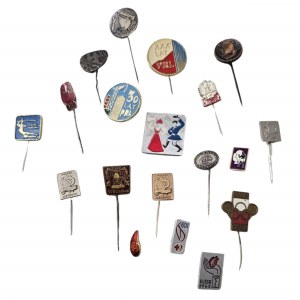 Set of vintage pins from different countries