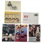 Set of vintage postcards and advertising materials