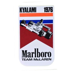 Naklejka vintage, Marlboro Team McLaren, Formuła 1 Kyalami 1976