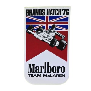 Vintage sticker, Marlboro Team McLaren, Formula 1 Brands Hatch 1976