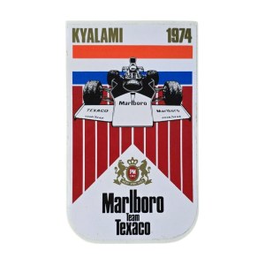 Vintage sticker, Marlboro Team Texaco, Formula 1 Kyalami 1974