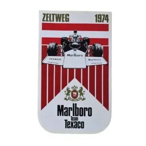 Vintage sticker, Marlboro Team Texaco, Formula 1 Zeltweg 1974