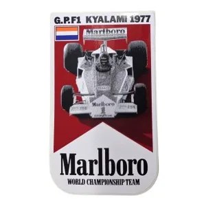 Vintage sticker, Marlboro World Championship Team, Formula 1 Kyalami 1977