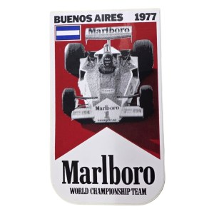 Vintage sticker, Marlboro World Championship Team, Formula 1 Buenos Aires 1977