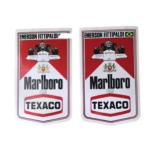 Vintage Team Marlboro TEXACO, Formula 1 stickers by Emerson Fittipaldi