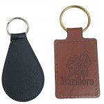 Set of two marlboro vintage leather key rings