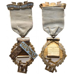 Medaglia Magna Charter - Loggia Runymede 2430, AU E Smalto (41,8 x 101 mm)
