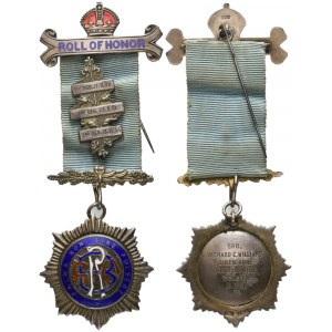 Medaglia Palma Non Sine Pulvere, Roll Of Honor - 1st Deg. 17-3-39. 2nd Deg. 24-8-51. 3rd Deg. 18-11-54, AG E Smalti (45,5 x 127 mm)