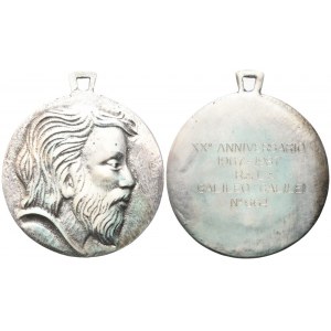 Medaglia XX° Anniversario 1967 - 1987 R. L. Galileo Galilei N° 664, 1987, AG (50 mm)