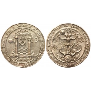 Medaglia R. L. Tradizione e Scienza N° 1123 Or. Di Roma, X Giorno - I Mese 5992 A. V. L. (46 mm)