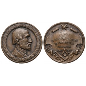 Medaglia A Giuseppe Mazzini La Massoneria Italiana, 1872 - 1922 (35,8 mm)
