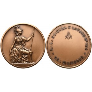 Medaglia R. L. Scienza E Lavoro N° 124 - Or. Di Livorno (52,8 mm)